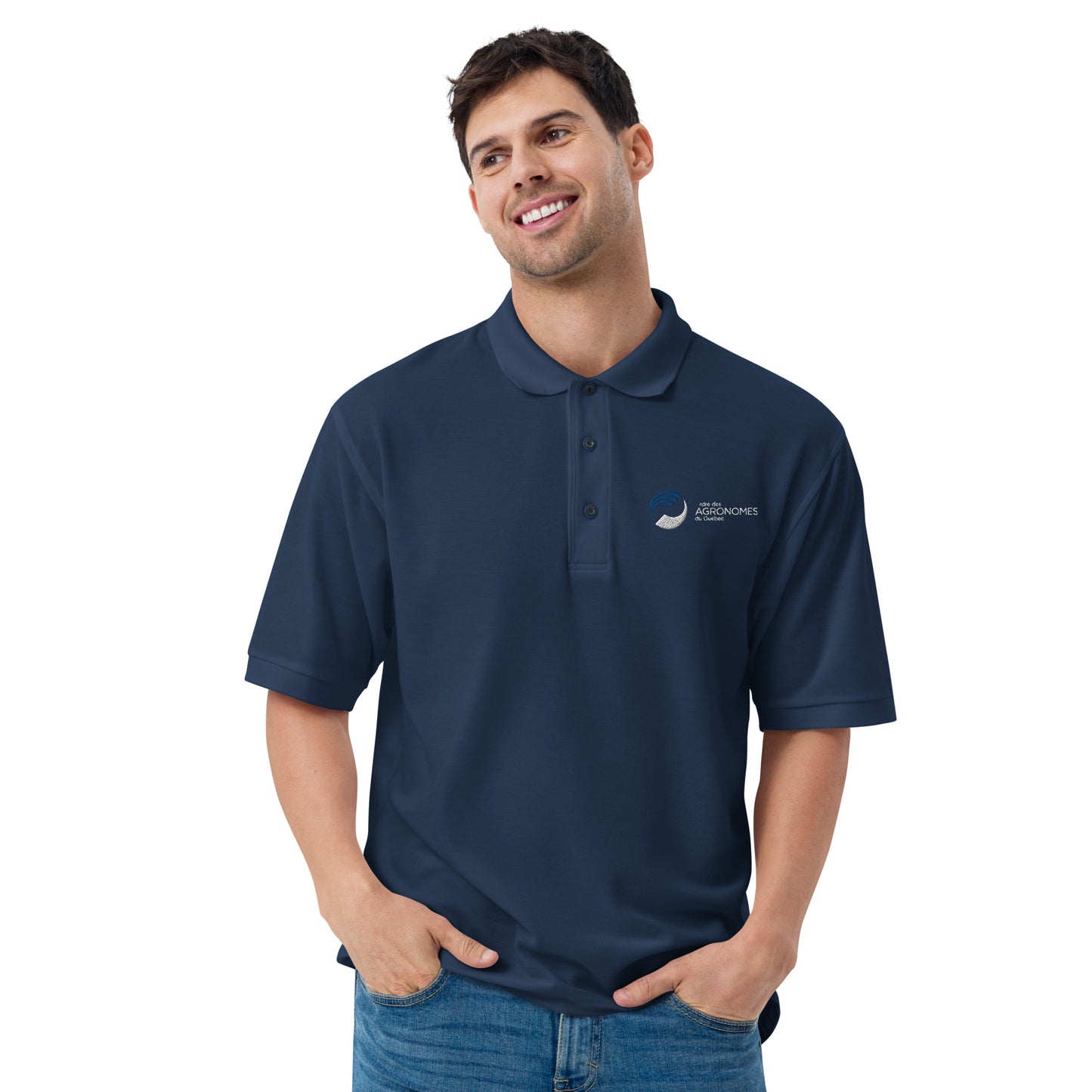 Polo brodé pour homme