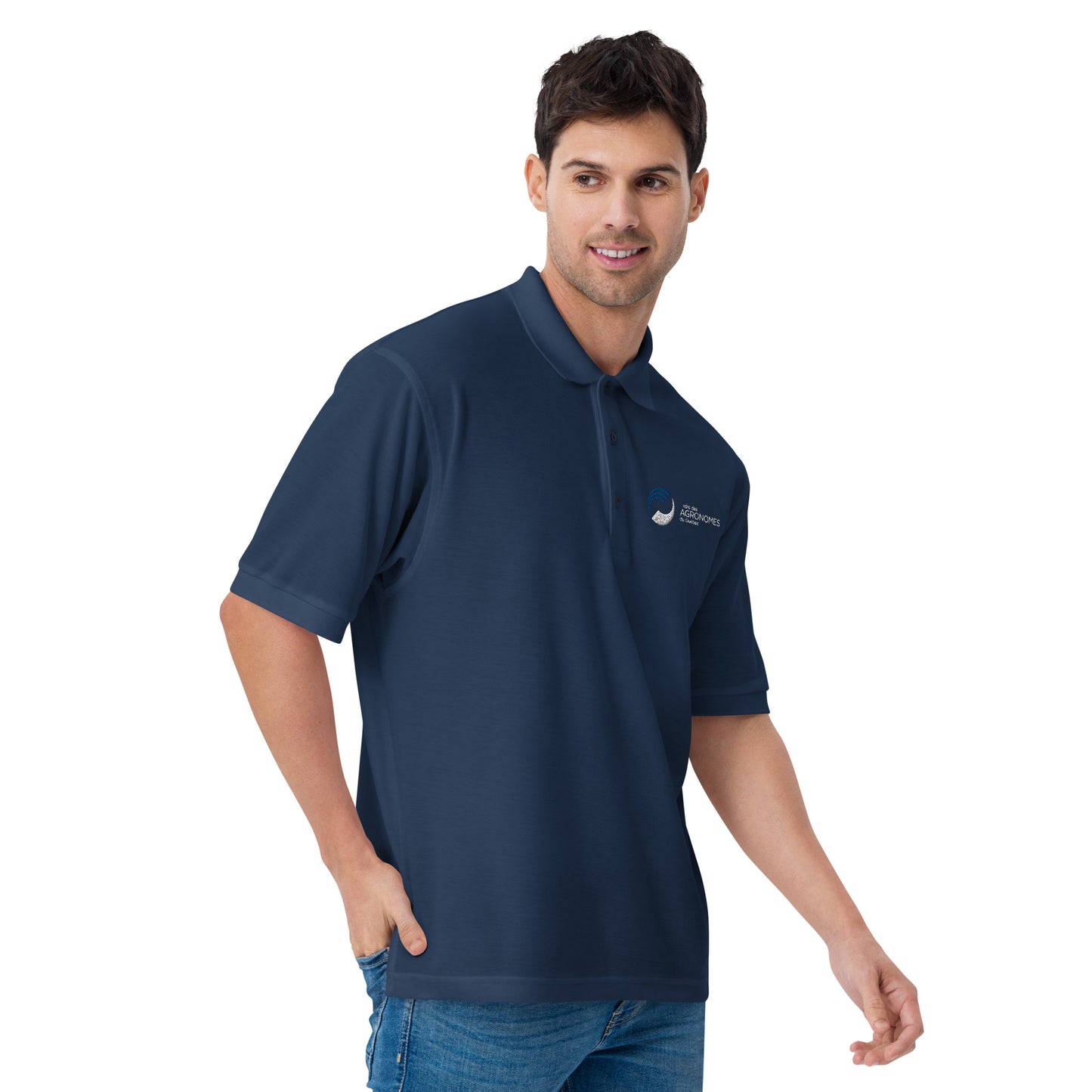 Polo brodé pour homme