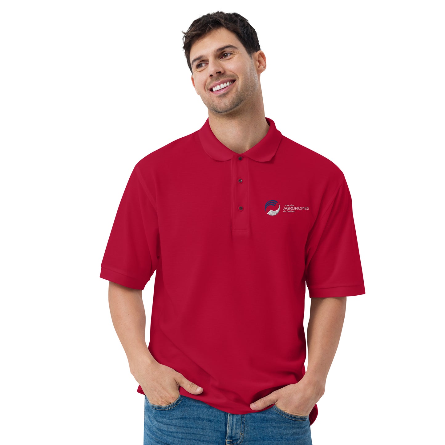 Polo brodé pour homme