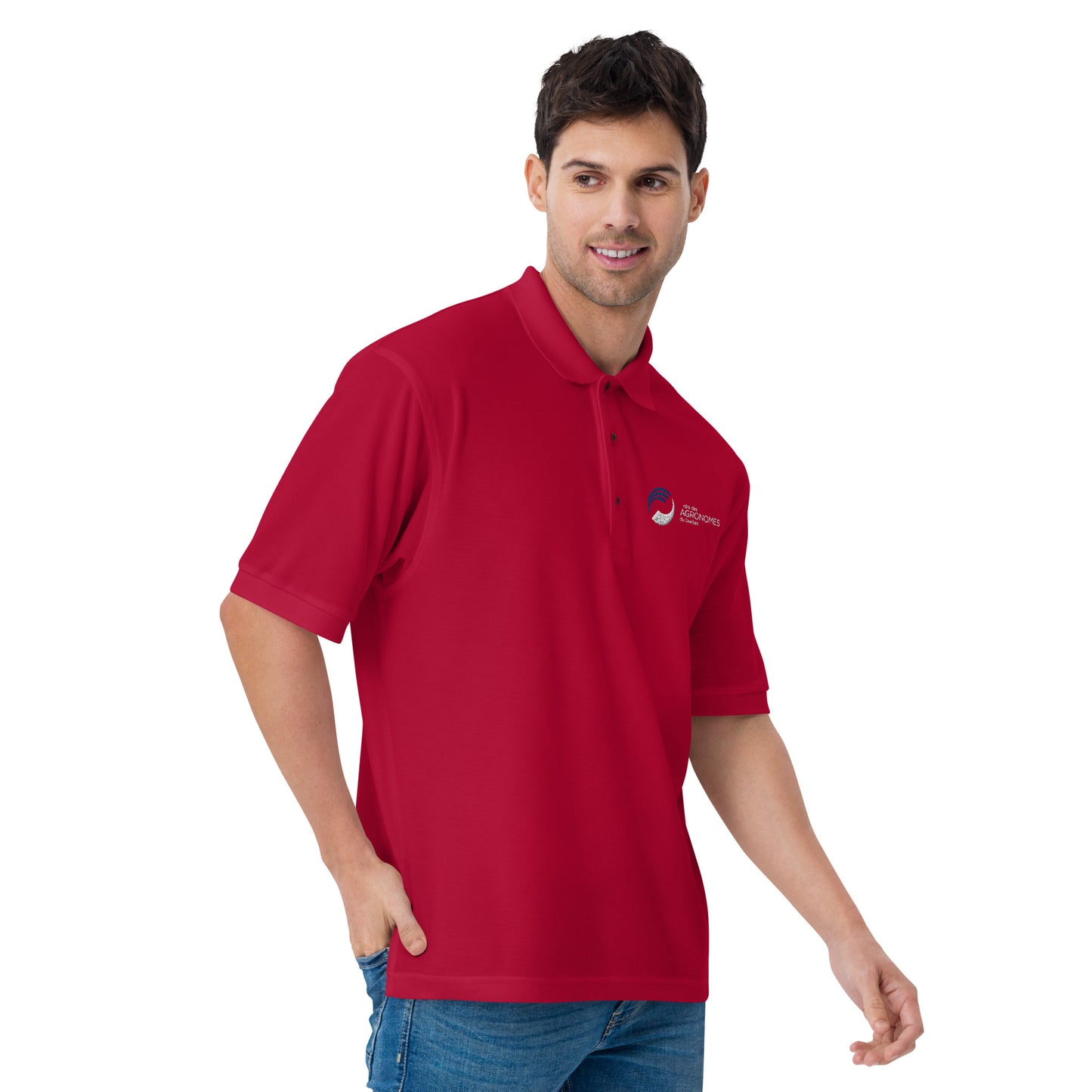 Polo brodé pour homme